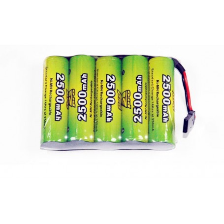 BATTERIE NI-MH 6v 2500 mah RX (plat)