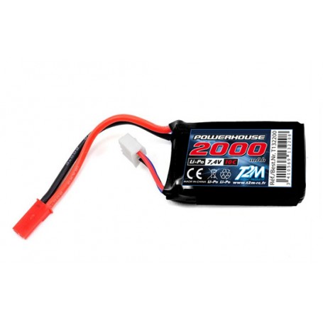 T2M BATTERIE LIPO RX 7.4V 2000mah